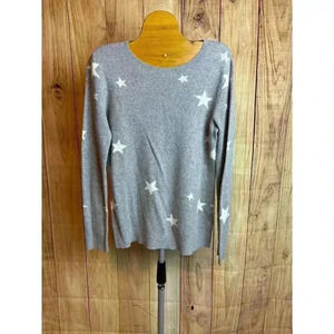 Banana Republic Factory Store Fitted Star Gray Sweater Women's Size S